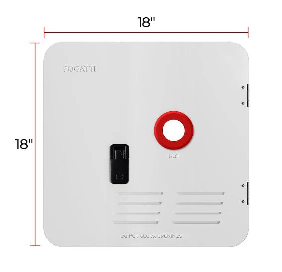 Fogatti FSWD-1818/WHITE Water Heater Access Door (For InstaShower6/8 Plus/8 Pro), White - Image 2