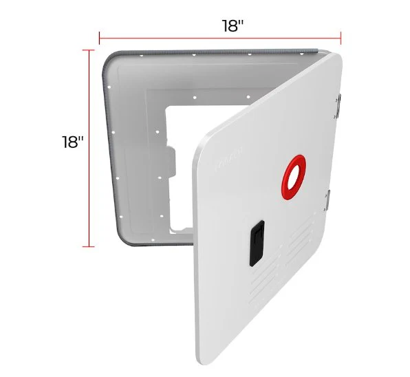 Fogatti FSWD-1818/WHITE Water Heater Access Door (For InstaShower6/8 Plus/8 Pro), White - Image 3