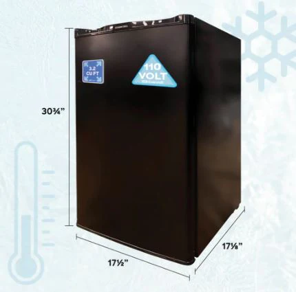 Furrion BC-90LHH Everchill 110VAC LH Refrigerator 3.2 Cu. Ft - Black - Image 3