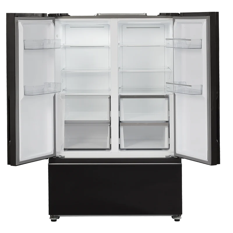 Invision 180-2552 Three Door 12VDC Refrigerator - 17 Cu. Ft. - Black - Image 2
