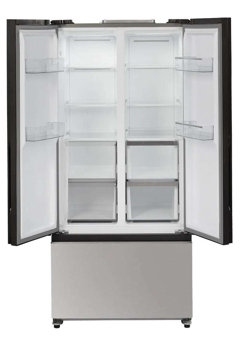 Invision 180-4552 Three Door 12VDC Refrigerator - 17 Cu. Ft. - Stainless Steel