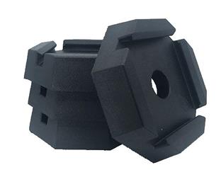 Jack Pad SnapPad XTRSQSP4 Xtra Square, Rubber, Fits 6" Square Jack Foot, Black, 8-1/2" Diameter