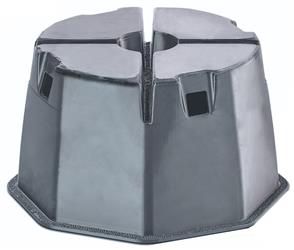 Jack Pad Stromberg Carlson JBP-712.1 Polycarbonate, 10" Across Top x 12" Across Bottom x 7" Height, 6000 Pounds Capacity, Slate Gray