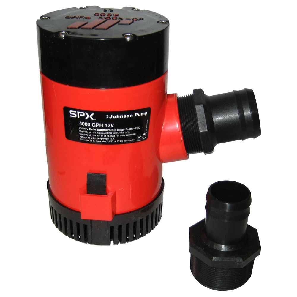 Johnson Pump 40004 - 4000 GPH Bilge Pump 1-1/2" Discharge Port 12V