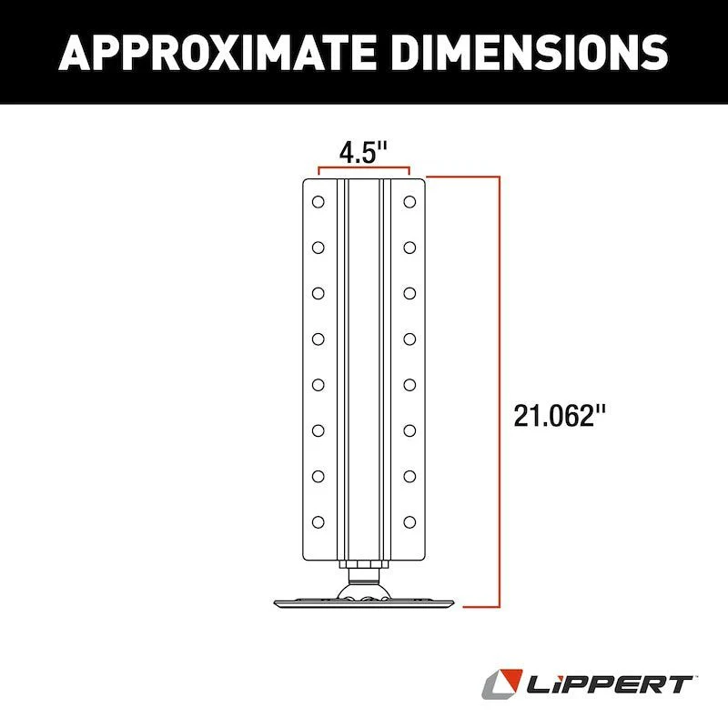 Leveling Jack Lippert Components 3728923 Used To Level Motorhomes/ Travel Trailers/ Fifth Wheel Trailers While Parked, Hydraulic, 8000 Pound Capacity, Silver, Gen II - Image 2