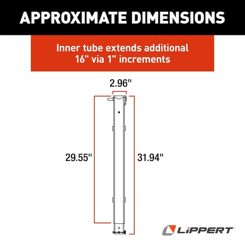 Lippert Components 179014 Landing Gear Lead Leg - 29 1/2" - Image 2