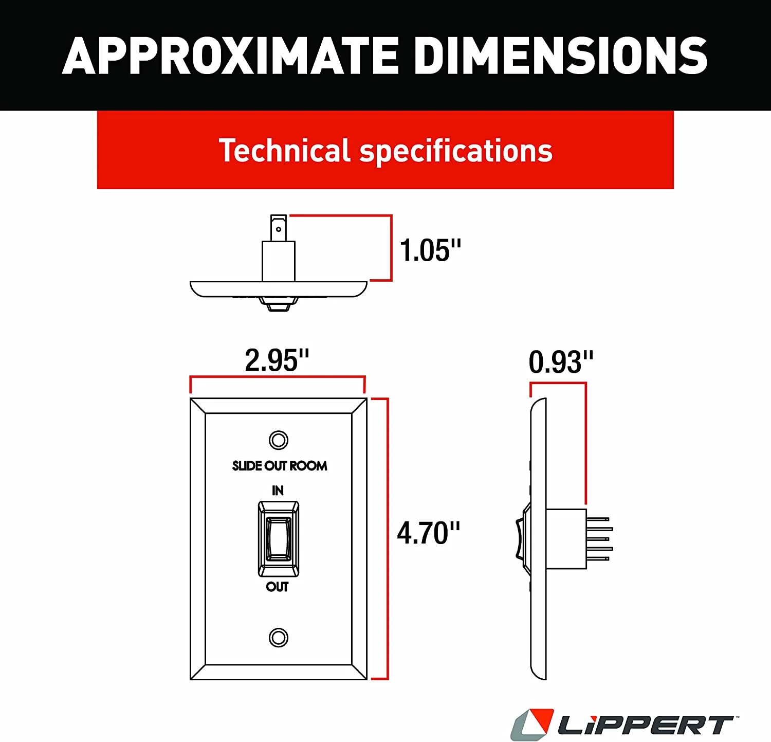 Lippert Components 225488 Interior in/Out Switch (Black) - Image 3