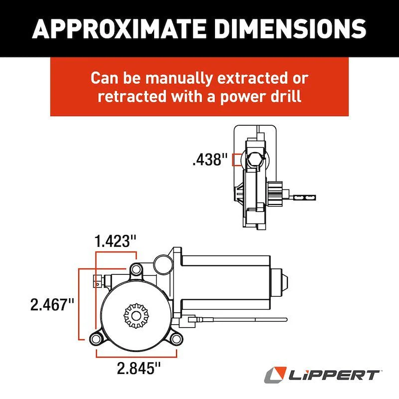 Lippert Components 266149 Solera Replacement Awning Motor - Image 3