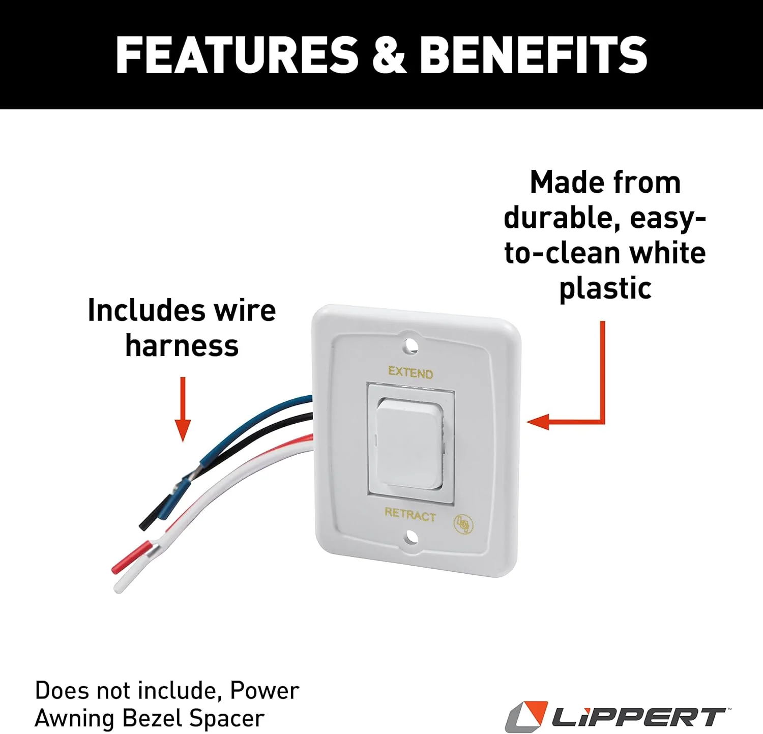 Lippert Components 285499 Awning Switch - Image 2