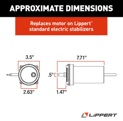 Electric Stabilizer Jack Motor (Klauber) For 298707 - Image 2