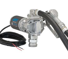 Liquid Transfer Tank Pump GPI 162000-03 G20 Series, Diesel, Electric, 12 Volt DC, 20 Gallons Per Minute, 14 Feet Hose, With Flow Meter, Aluminum Housing, 1" Inlet And 1" Outlet
