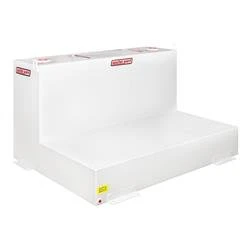 Liquid Transfer Tank Weather Guard 362-3-02 Not DOT Approved For Transport Of Flammable Liquids, Not To Be Used As An Auxiliary Fuel Tank To Feed Directly Into Fuel System, Diesel/ Hydraulic, L-Shape, 37-5/8" Length x 49" Width x 27" Height/ 110 Gallon Ca