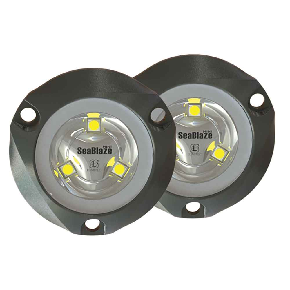 SeaBlaze Mini - Underwater Light - Pair - Brushed Finish - Blue Non-Dimming