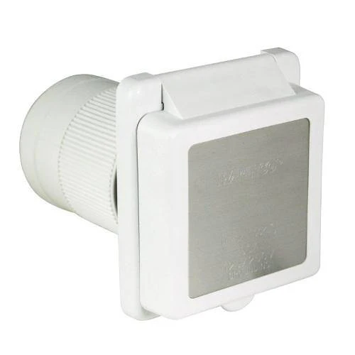 Marinco Power Inlet Port; 50A; 125/250V AC - White - 6353EL-B.OEM