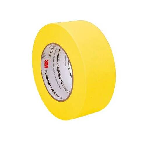Masking Tape - 2" Width x 60 Yard Length; Yellow; Single Roll - 06656