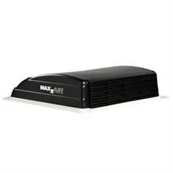 MaxxAir Roof Vent Powered Opening 1 Speed 12 Volt Fan LED Lights, Black - 00-03851