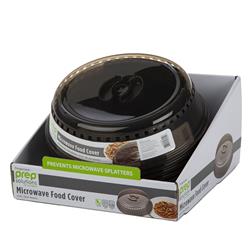 Microwave Cooking Cover Progressive International PS-55GYDP Prep Solutions ®; Flat Cover; With Vent Holes; Center Finger Grip; 10-1/4" Round; Polypropylene; Dishwasher Safe; Gray