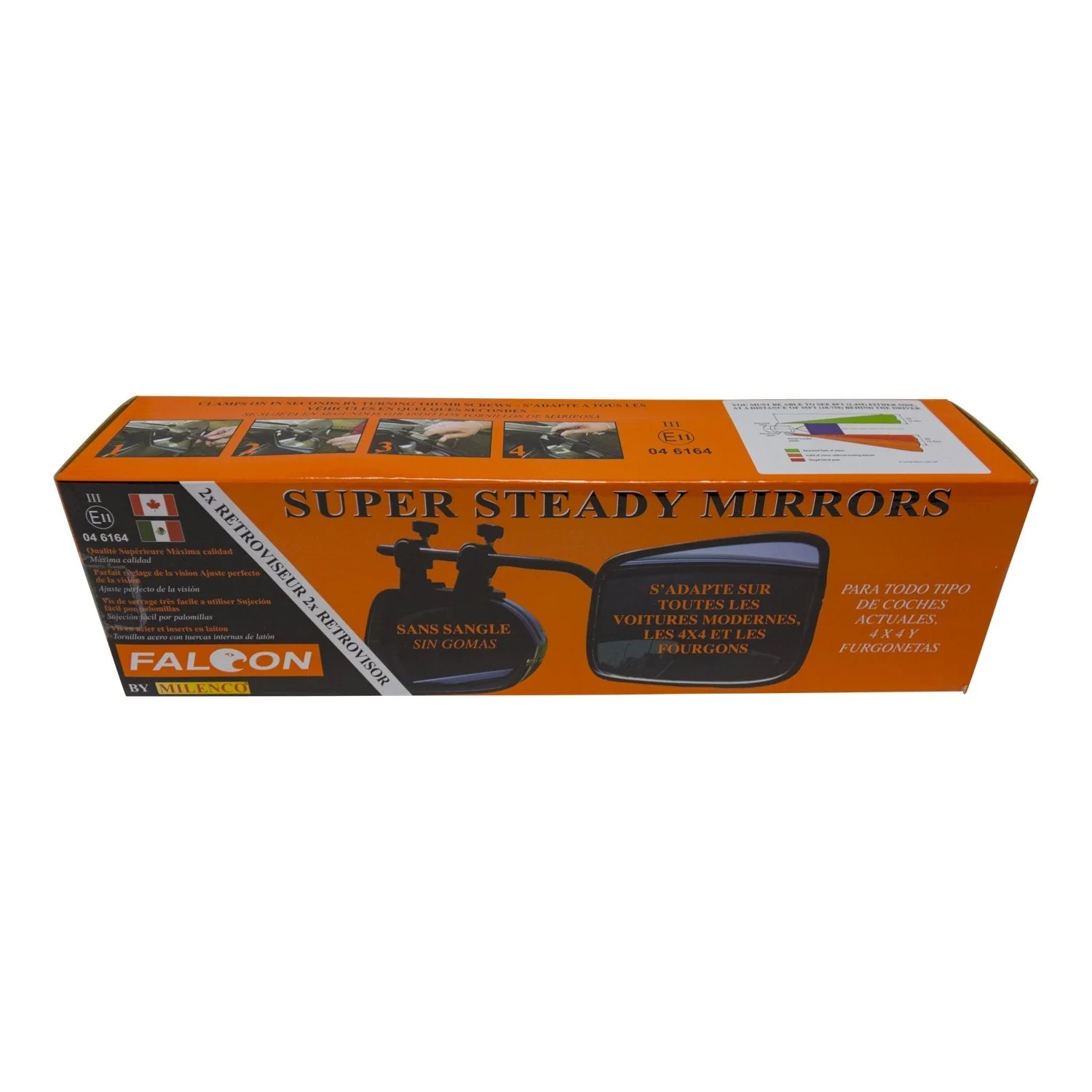 Milenco 4381 - Falcon Super Steady Mirror Double Pack - Image 4