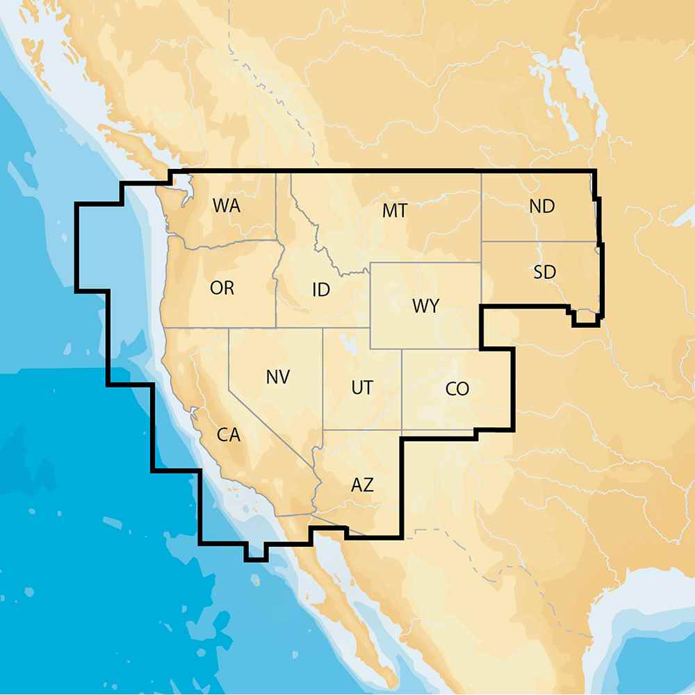 Navionics+ Regions - West - Preloaded MSD Format