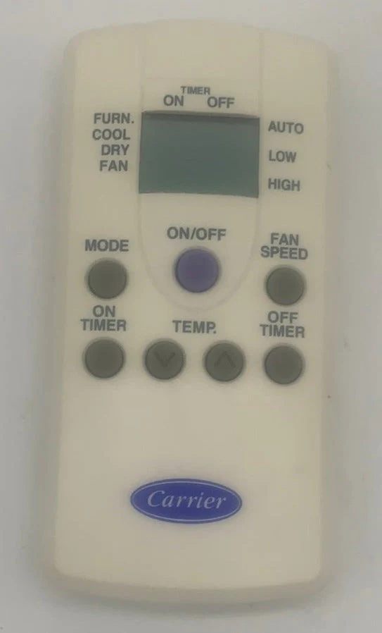 Used Carrier Air Conditioner Digital Remote/ Thermostat - 71DC6E5811A , WD059003029 - Image 3