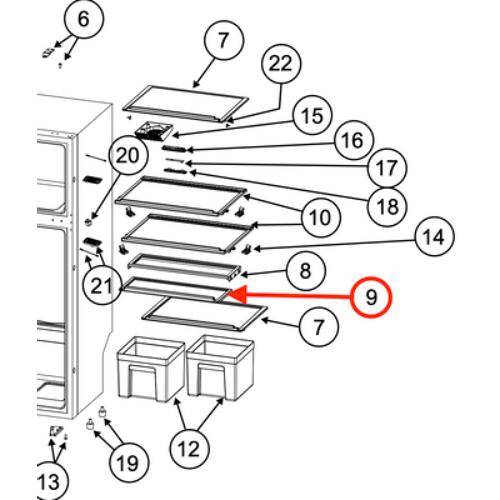Norcold Front Folding Shelf - 640175