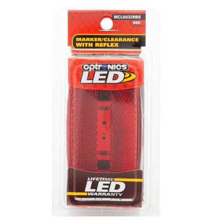 LED Clearance/Marker Light Oval Black Red