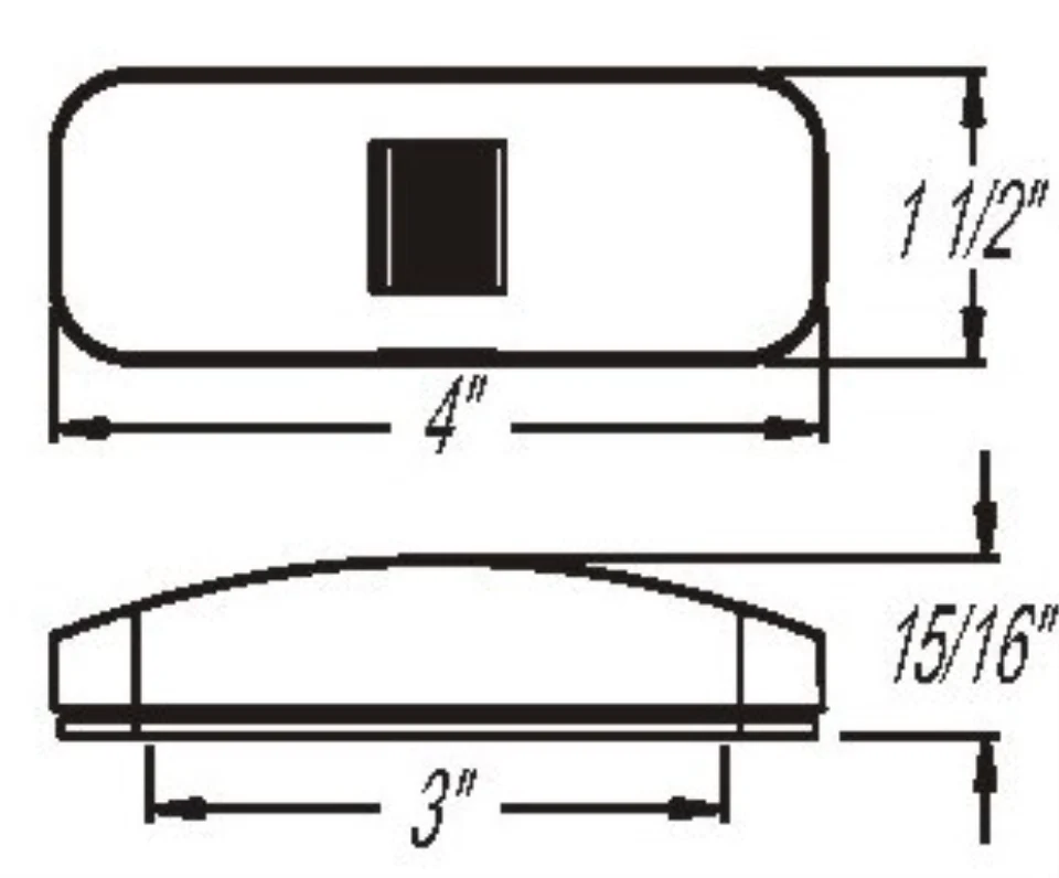 Rectangular Clearance Light Red - Image 3