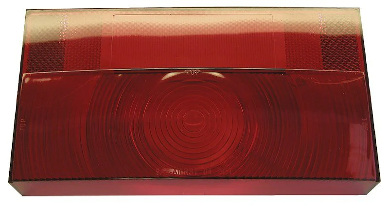 Peterson Mfg. V25911-25 Replacement Trailer Light Lens For Peterson Trailer Light Part Number 25922, Rectangular, Red