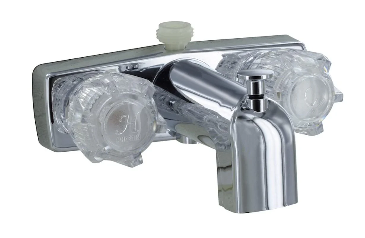 Two Handle 4" Tub Diverter Chrome