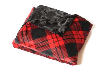 Picnic Blanket Camp Casual CC-008BP The Throw; 50" x 60"; Red/ Black