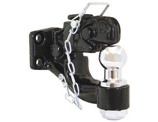 Pintle Hook Buyers Products BH82000 Bolt-On Mount, 16000 Pound Towing Capacity, 3000 Pound Vertical Capacity, 3-3/8" Horizontal Center Bolt Spacing, 2-1/2 to 3" Drawbar Eye Inner Diameter, Steel, With Hardware