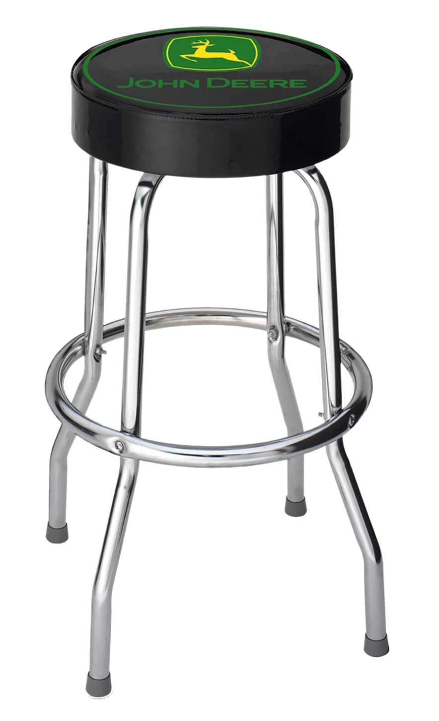 Plasticolor 004746R01 John Deere Logo Garage Stool, Non-Swivel
