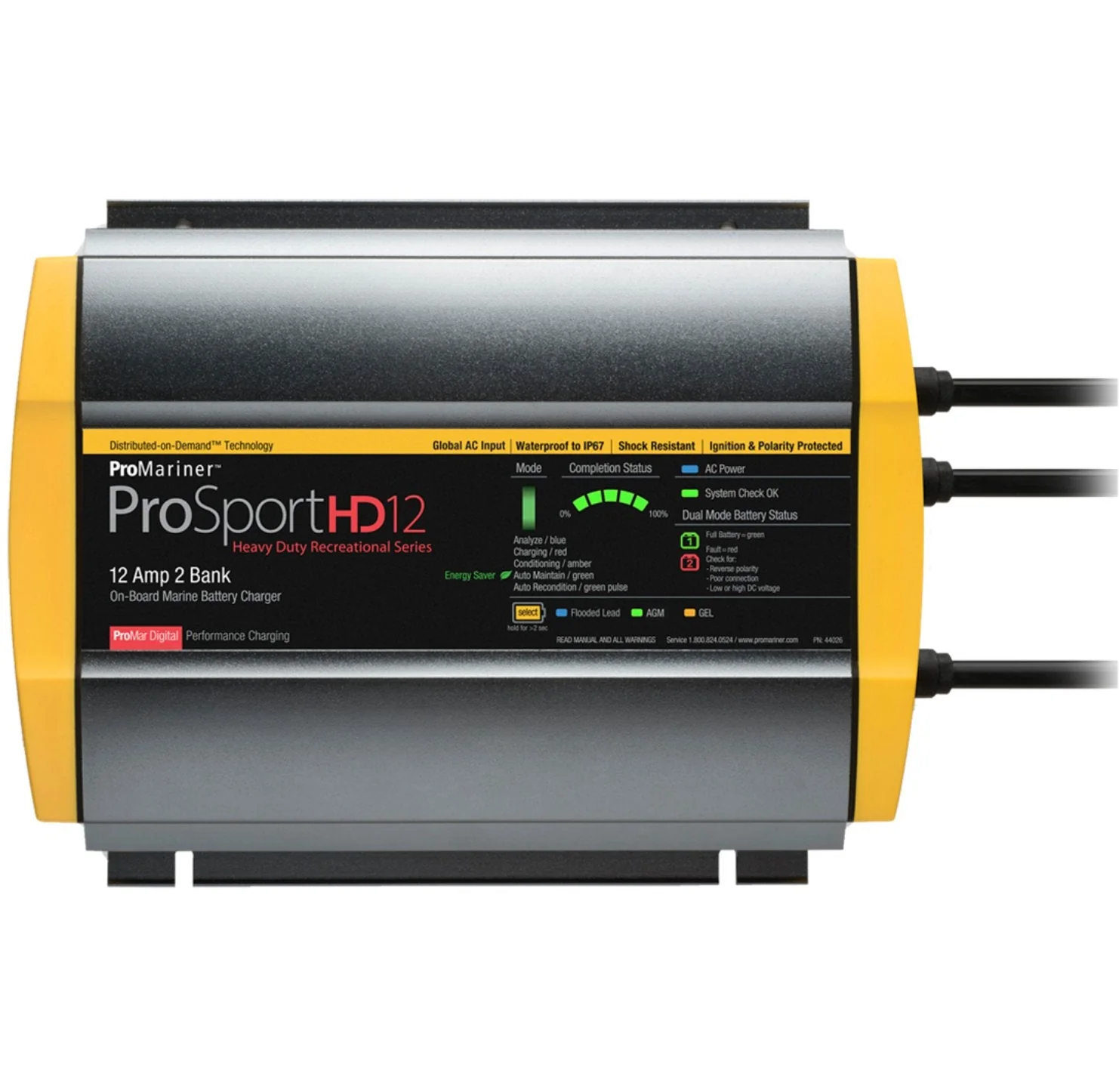 ProSportHD 12 Global Gen 4 - 12 Amp - 2 Bank Battery Charger
