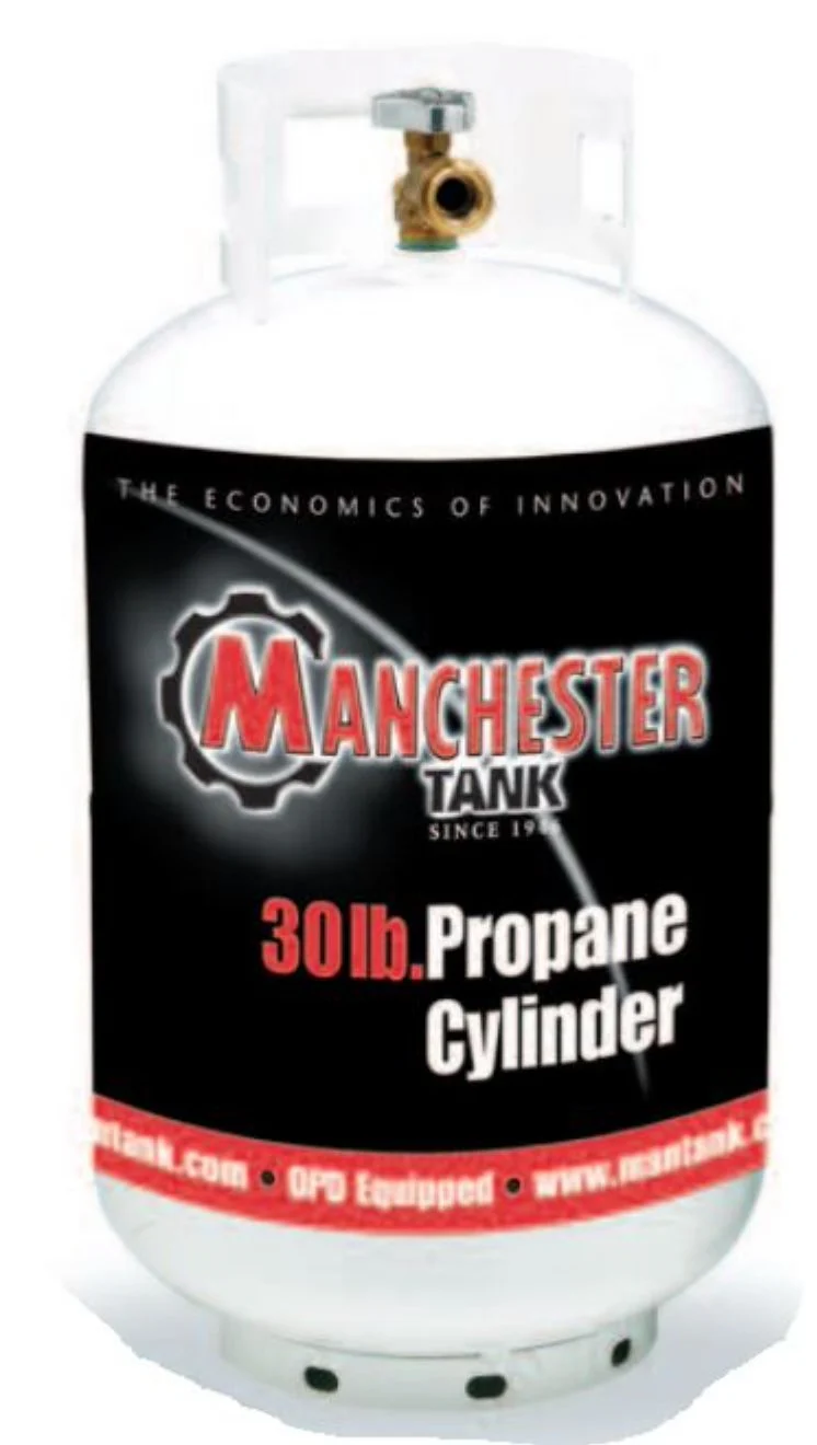 Propane Tank Manchester Tank 1160TCTH.5 DOT Tank; 30 Pound Capacity; Vertical Position