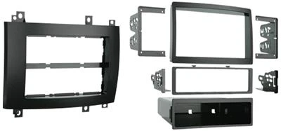 Radio Mounting Kit Metra Electronics 99-2006 TurboKits; For Installing An Aftermarket Recessed ISO-Mount With Pocket Provision/ Single-DIN With Pocket Provision/ Stacked Single-DIN With Pocket Provision/ Or Double-DIN Vehicle Radio; Painted; OEM Matte Bla