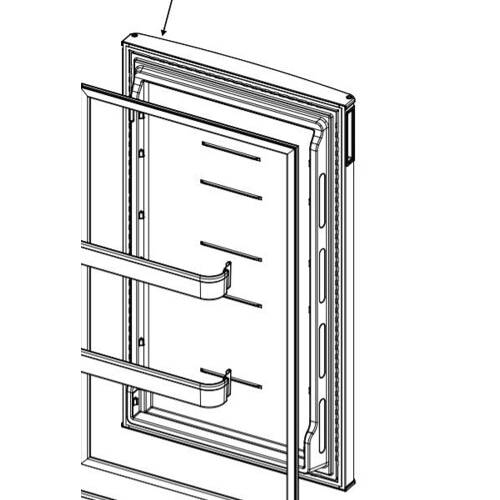 Replacement Refrigerator Door - For Norcold N10DCSS - 640158