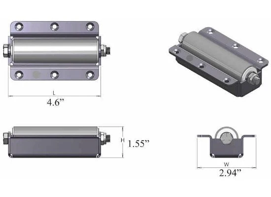 Replacement Roller for RV Slide Out - Recess Mount