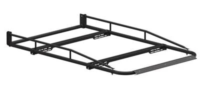 Roof Rack Holman 8008A Pro III Series; Universal Fit; Gloss; Black; Aluminum; Single; With Cap; 80" x 52" x 8"