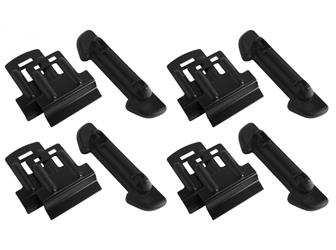 Roof Rack Mounting Kit Yakima 8006038 Component Ridge Clip For Yakima Roof Rack; For Attaching RidgeLine Towers To Flush Mount Factory Side Rail; Black; Stainless Steel