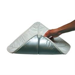 Roof Vent Cover Adco 7172 Interior Mount, Insulates And Blocks Sunlight/ Moonlight Or Street Light, For 14" x 14" Vents, 18" x 18", White/Silver