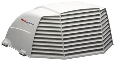 Roof Vent Cover MaxxAir Ventilation Solutions 00-933081 Maxxair II ®, Exterior Mount, Dome Type Ventilation Cover, Vented On Three Sides, For 14" x 14" Vents, 22.08" Length x 18.15" Width, White, Polyethylene