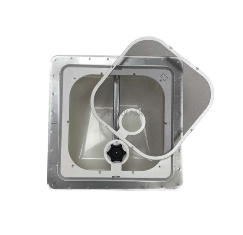 Roof Vent Ventline V2094-601-00 Manual Opening, 14-1/4" x 14-1/4", With Screen, With 12 Volt Fan, Polypropylene - Image 2