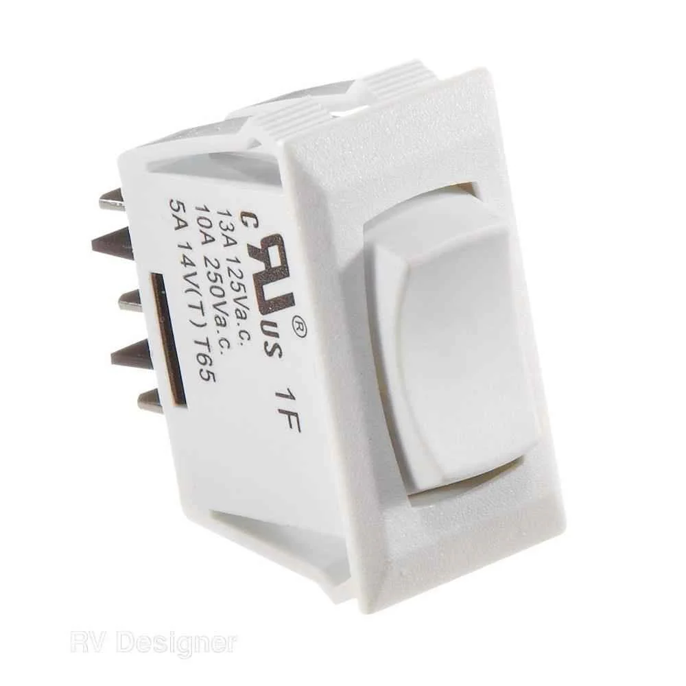 10A White Rocker Switch