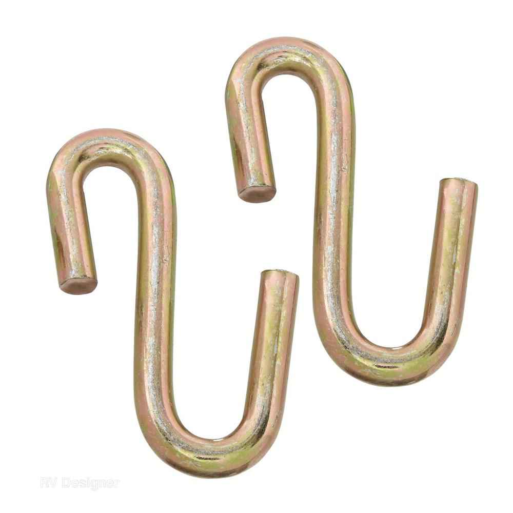 RV Designer Collection H419 Trailer Safety Chain Hook 3/8" S- Hook