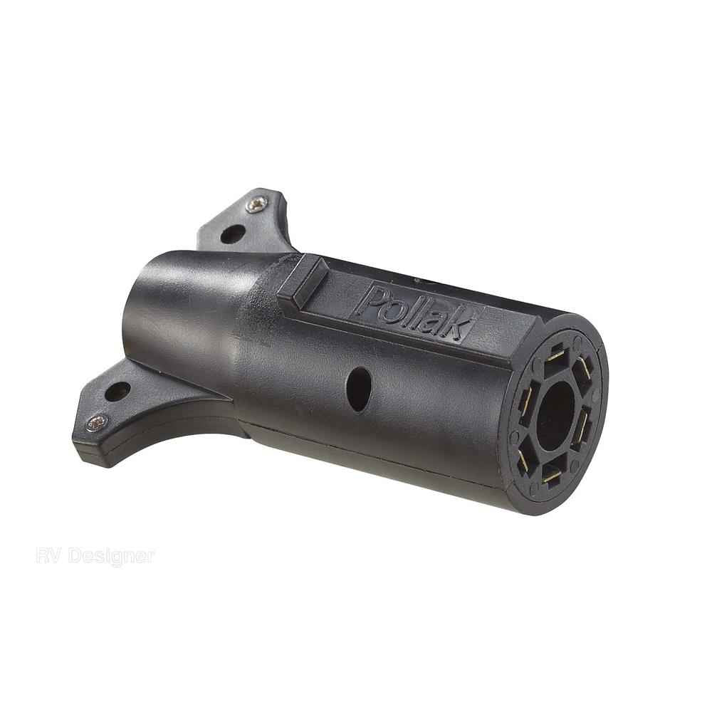 RV Designer P729 7-Way To 6-Way Trailer Side Adapter