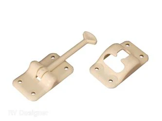 Entry Door Holder Colonial White 3-1/2