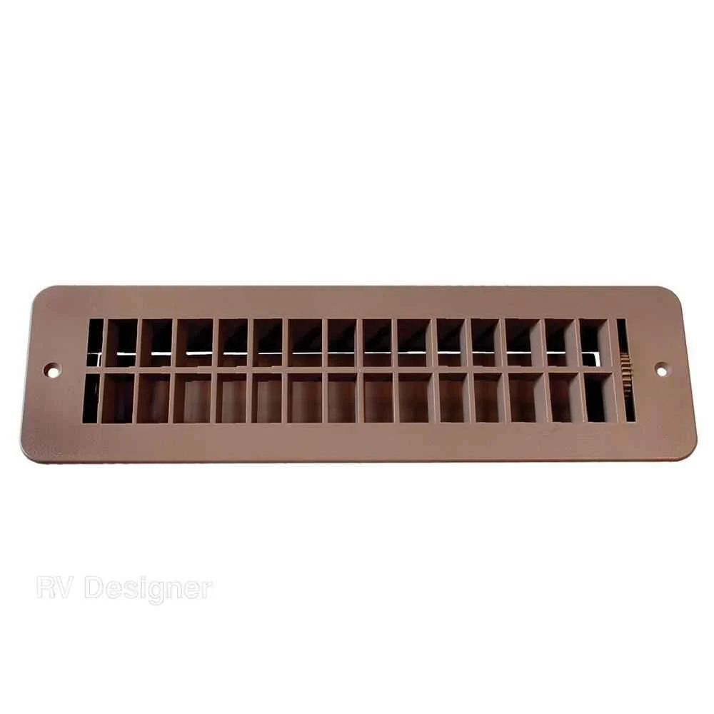 Floor Register 3.5X12 Tan Dampered Plastic