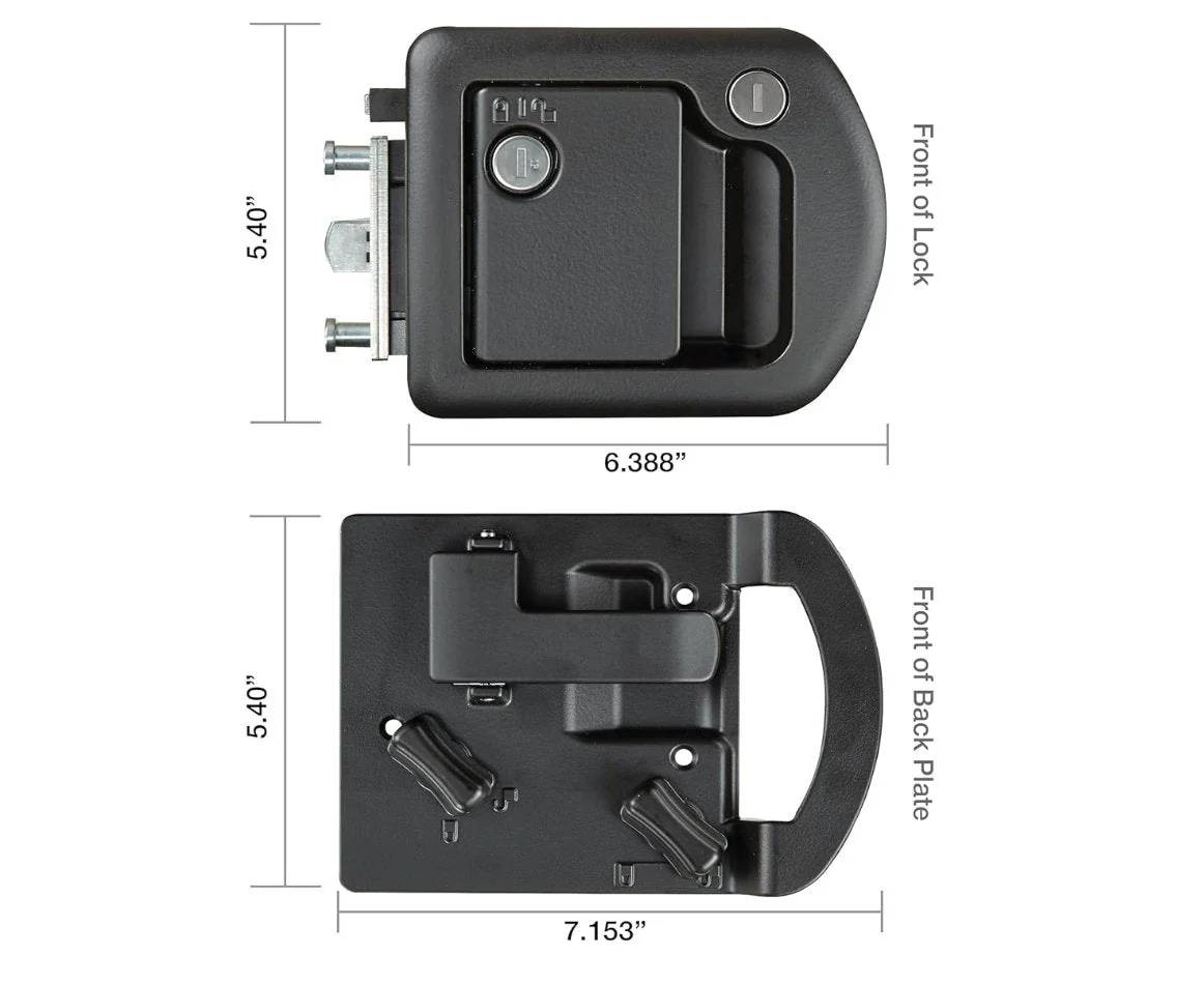 RV Designer T505 Entry Door Latch (Without Deadbolt) - Image 3