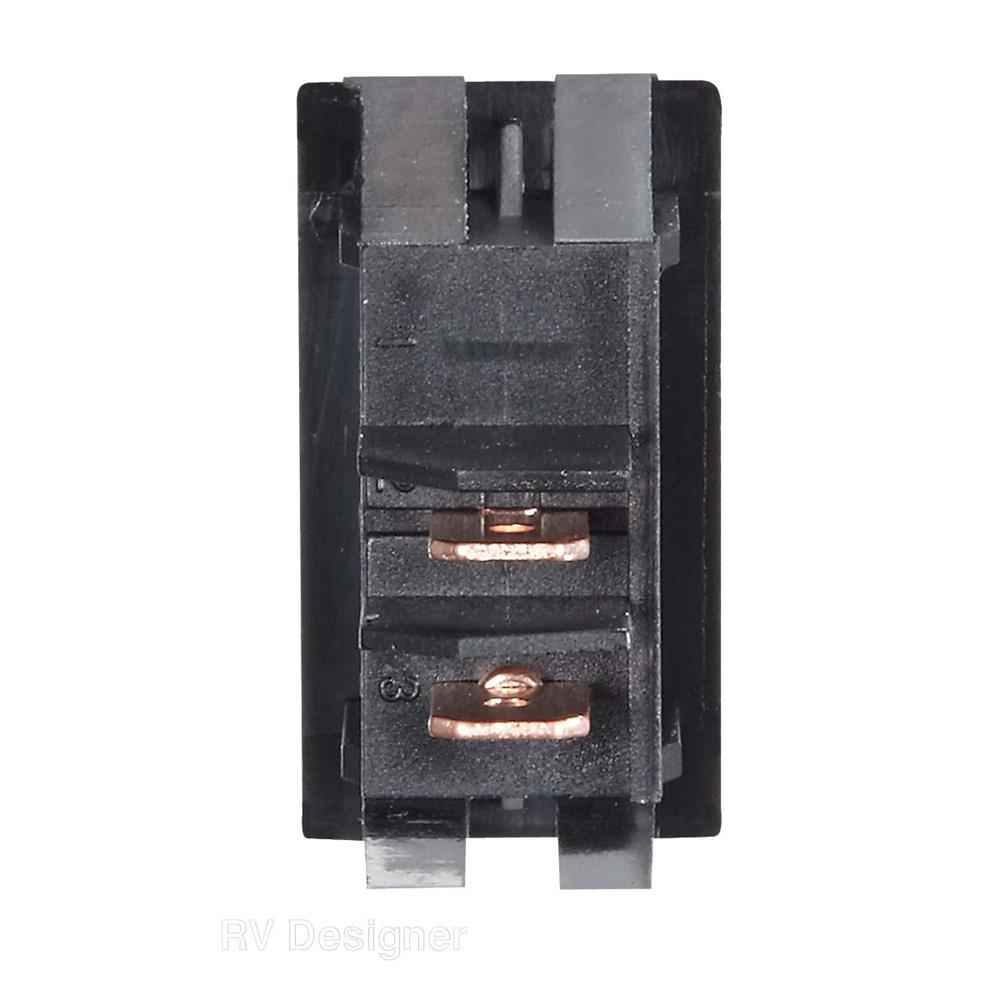 Rockers Winch 10A On/Off SPST Black Cutout 550"X1. 125"