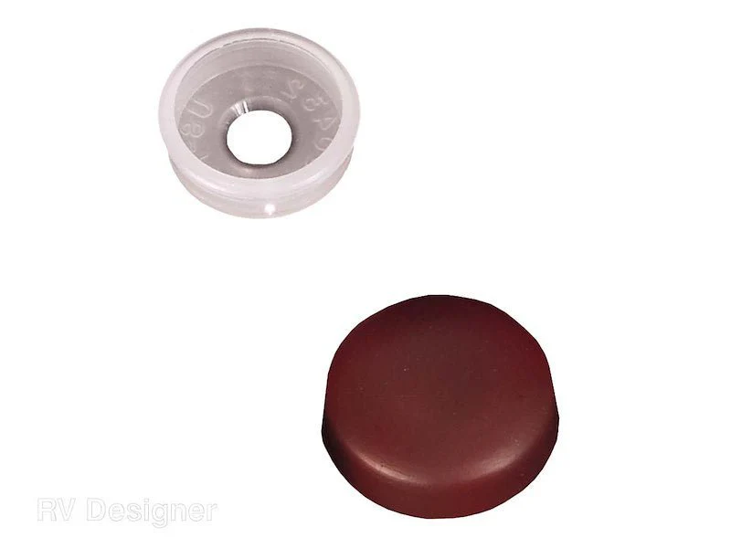 RV Designer H605 Screw Cover Set - Brown